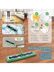 3/5/8pcs Reusable Microfiber Mop Pads (Mop Not Included), Compatible With XL Mops, Suitable For Kitchen, Living Room, Bedroom, Dry & Wet Use On Hardwood Floors, Tiles, Household Cleaning Tool - Multicolor - View 8