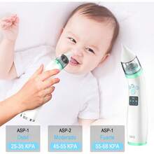 Limpiador  Eléctrico para Bebés, Saca Mocos para Bebe con Carga USB, Extractor de Mocos para Bebe con 2 Cabezales de Silicona, 3 Niveles de Succión Ajustables, Música y Calmante Ligera - 1 - Ver 3