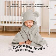 WSXC KeaBabies 2-Pack Hooded Baby Towels For Newborn - 30x30 Soft And Absorbent Viscose From Bamboo Baby Bath Towels With Hood For Infant Toddler Boys Girls Newborn Bath Essentials Graphite Petite - Than chì - Xem 2