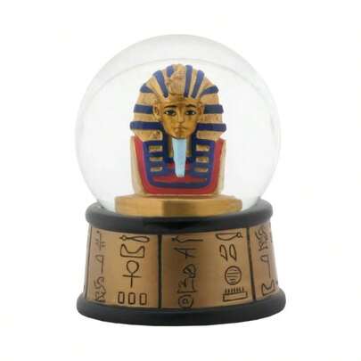 3.5 Inch Cold Cast Resin Egyptian Pharaoh King Tut Snow Globe