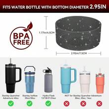 SLAW2PCS Silicone Glitter Neon Stanley Cup And Hydroflask Boot Protectors - 12-24oz And 20-40oz Avoid Scratches And Noise - 黑色 - 查看 2