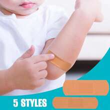 50/100 piezas Paquete de vendas surtidas de varios tamaños, impermeables y transpirables, vendas adhesivas para dedos a granel para primeros auxilios, cuidado de heridas, raspaduras y ampollas