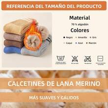 ¡Recomendado6 Pares Calcetines Térmicos de Invierno,Calcetines Lana de Invierno para Hombres y Mujer de Rizo Gruesos y Suaves,Calcetine retro casual Perfecto Tanto para Transpirable y antitranspirante¡Top de Temporada - B - Ver 8
