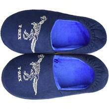 TendenciaPantuflas cálidas para niños grandes con espuma viscoelástica suave para interiores, antideslizantes, lindas pantuflas de dinosaurioCalidad premium - Azul Oscuro - Ver 9