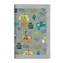 1pc Children/Teenager's Canvas Trifold Wallet, Made Of Polyester, Game Pattern, Hook And Loop Closure, Suitable For Daily Use And Holiday Gifts