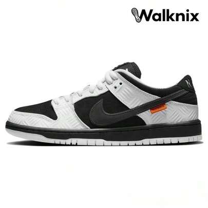  TIGHTBOOTH X Nike Dunk Low SB White Black Safety-Orange Sneakers Men FD2629-100