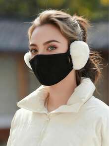 Women's Warm Windproof Cold-Proof Mask, Fashionable Autumn/Winter Mask, All-In-One Ear Cover, 3D Face Protection, Suitable For Outdoor Cycling - Multicolor - View 3