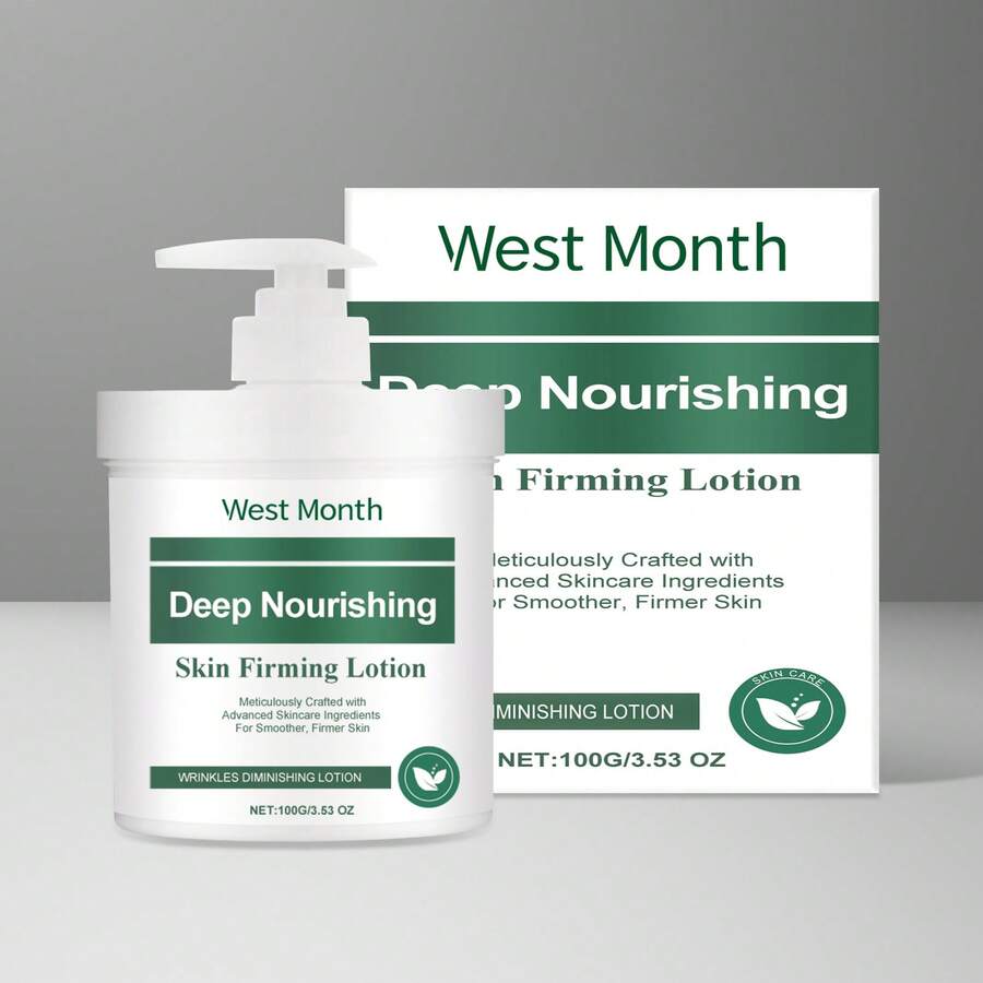 Shea Butter Moisturizing Body Cream, Firming Body Cream, Lightweight & Non-Greasy Moisturizing Body Lotion - Green and White - View 1