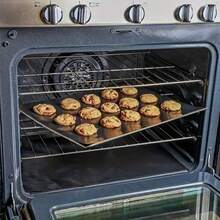 2pcs Non-Stick Oven Liners - Heavy Duty, Reusable & Heat Resistant Mats - Perfect For Electric & Gas Ovens, BBQ Grills, And Vacation Cooking - Easy Clean, Ideal Party Favors & BBQ Accessories - Black - View 10