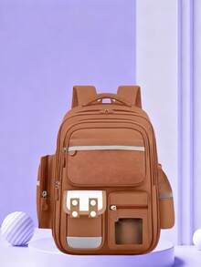 15,6 Zoll leichter Mädchen-Rucksack mit vielen Taschen, geeignet für Outdoor-Camping und Reisen, lila Studentenrucksack mit Münzbeutel, verstellbare Schultergurte, reibungsloser Reißverschluss, wichtiges Schul-Zubehör, geeignet für Studenten