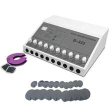 Estimulador de microcorriente de máquina EMS de escritorio b333, salida de 10 canales, 4 modos, 3 velocidades, 110v estándar de belleza gris - Tipo de Enchufe B USA (110-127V) - Ver 2