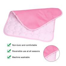 Tapete Refrescante de Perro, 70 x 55cm, Tapete  de Perro, Tapete Fresco de Perro, , Portátil, Antideslizante y Lavable, Ideal de Casa, Picnics y Viajes Rosa, talla L (70*55cm) - Rosa - Ver 8