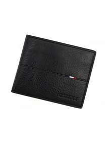 Billetera pequeña de unicolor para hombres, con ventana de identificación y pliegue doble. Ideal como regalo para hombres, cartera juvenil de negocios con múltiples ranuras para tarjetas. Billetera de crédito ultra delgada y portátil, adecuada para estudiantes universitarios masculinos, trabajo, negocios, viajes al trabajo, oficina. - negro - Ver 1