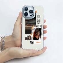 Funda para teléfono Oscar Piastri Racing Car, compatible con fundas ,  17,  16 Pro Max,  15 Pro Max,  13 y  12. Fabricada en TPU, ofrece protección contra golpes y caídas. Un regalo perfecto para amantes de las carreras, familiares, amigos y celebraciones navideñas. - transparente - Ver 5