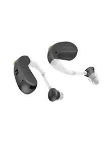 Dos audífonos con gancho para orejas para personas mayores, amplificadores de audición recargables para ayudar y asistir la audición, audífonos para adultos con función de eliminación de ruido y equipo digital de escucha para mejorar la audición.