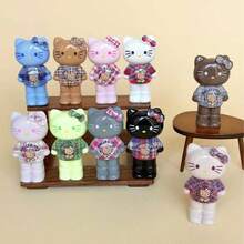 Sanrio 三丽鸥Hello Kitty趣味老硬币造型摆件，隐藏版，家居装饰，趣味设计，惊喜收藏，收藏雕像，趣味设计，圣诞装饰，家居装饰配件，返校小礼物，适合节日派对礼物、生日礼物和各种节日惊喜卡通玩具小礼物