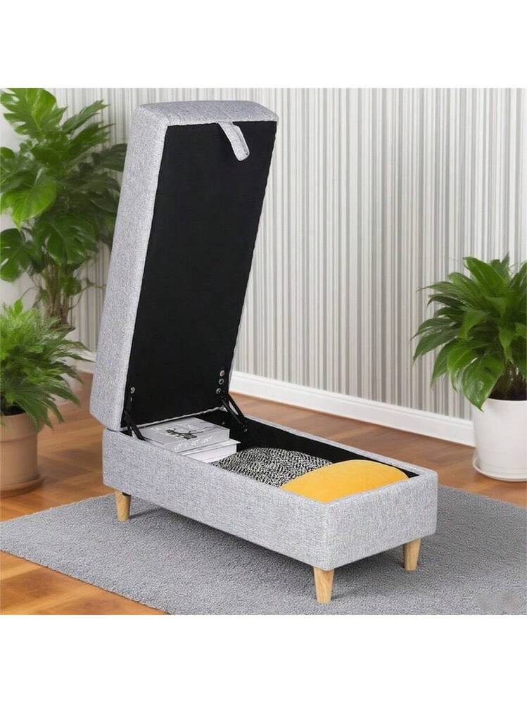 ソファ足踏み 履物台 収納スツール 多機能一体型 ライトグレ ソファ足踏み 履物台 収納スツール 多機能一体型 インテリア収納家具