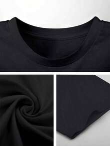 Perro elegante con gafas de sol en tonos vibrantes simbolizando diversión y confianza camiseta 100% algodón ropa para niños cómoda y duradera - Negro - Ver 3