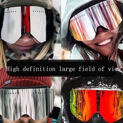 2025年最新款双镜片防雾滑雪眼镜雪镜冬季户外滑雪防护眼镜单板滑雪镜