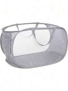 可折叠洗衣篮，多功能网状洗衣篮 - 可折叠，耐用，适合存放衣物和玩具 - 家用收纳，大容量洗衣篮，浴室收纳篮，多种颜色可选，也可用于学校收纳、户外野餐收纳、海滩收纳。 - 彩色 - 查看 14