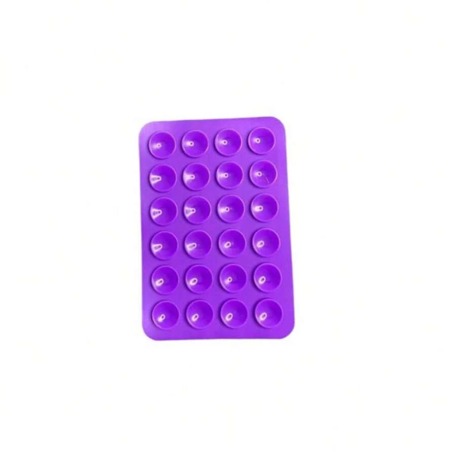 Silicone Suction Cup Holder For Cell Phones – Attaches To Mirrors And Smooth Surfaces - Roxo±1pç - View 1