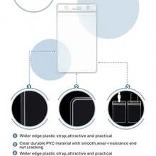 1pc/3pcs/5pcs/10pcs Waterproof Transparent Extra Thick Horizontal & Vertical Plastic Clear S PVC Sealable Waterproof Name Cards Protector Bus Bank Card Protector Card Badge Holders Lightweight Portable Card Card White-Collar Workers Holiday For Anniversary For Birthday Gift Accessories Gift Card Cover Card Holder Wallet Business Card Holder Credit Card Holder Teacher Lanyard With Id Holder Card Holder Women For Women For Men Card Wallet - 無色 - 查看 7