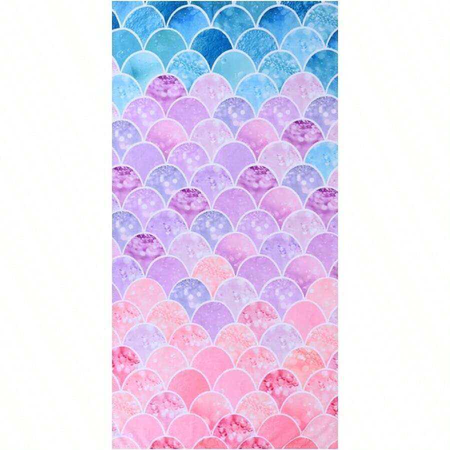 WSXC Little Mermaid Beach Towel 30" X 60" Soft Microfiber Quick Dry Absorbent Sand Free Lightweight For Girls Women Ideal For Pool Travel Bath Perfect Mermaid Gifts - MermaidSquamaBeachTowel - View 1