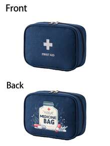 便携式急救包（带图案） - 药品收纳袋、便携式医疗包、多功能应急包、便携式旅行药品收纳袋，不含药品或其他物品，轻便耐用，适合旅行、居家使用、户外活动、邮轮旅行、暑假、露营和徒步旅行。药品收纳袋、药盒、药瓶、住院包、药品整理器、旅行必备、度假必备 - 彩色 - 查看 12