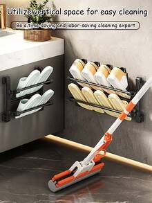 这款壁挂式金属鞋架非常适合浴室使用。它无需钻孔，安装简便，节省空间，采用可折叠设计，是一款多功能悬挂式置物架，适合家庭和浴室使用。 - 彩色 - 查看 3