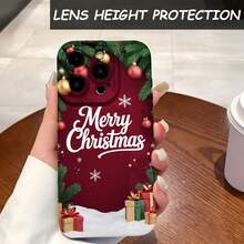 1PC Phone Case ,  Merry Christmas Tree Ornaments Gift , Stylish Phone Case, Phone Decoration, All-around Lens Protection, Creative Small Gift, Funny Gift for Boys and Girls - ブラック - チェックする 4