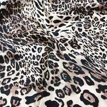 1pc Leopard Print Faux Silk Fabric, Clothing Lining, Scarf, Bag DIY Pre-Cut Material - Multicolor - View 25