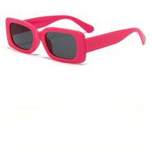 2025 Summer Fashion Square Frame Sunglasses For Women, High-End Street Style, Versatile, Face-Slimming, Men's Sunglasses - Gọng màu đỏ với tròng kính đen và xám. - Xem 13