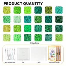 5000/10000/40000 piezas Kit de cuentas de fusión de 2.6mm, Caja de 24 colores, Varios patrones según las instrucciones, Anillos para llaveros, Tablero cuadrado, Regalos para cumpleaños, graduación, San Valentín, Halloween, Kit a granel de recambio de cuentas de fusión de 2.6mm