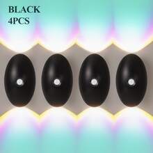 Luz de pared LED con sensor inteligente, lámpara de pared con sensor de movimiento interior inalámbrica, luz nocturna a batería, diseño adhesivo, giratoria, portátil, fácil de instalar, temperatura de color y brillo ajustables, adecuada para pasillos, baños, dormitorios, cocinas, armarios, escaleras, entradas, mesitas de noche, mesas, armarios, decoración del hogar, decoración de la sala de estar, luz con sensor de movimiento, lámpara de mesita de noche, luz LED, luz inalámbrica - Efectos de luz de neón - Ver 24