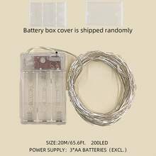 1条装 10/20/30/50/100/200颗LED灯珠 1米/2米/3米/5米/10米/20米铜线串灯，适用于节日装饰、婚礼、派对、礼品、卧室、客厅、家居、花园、单身派对 [不含电池]，斋月装饰灯 - 銅線燈 - 查看 33