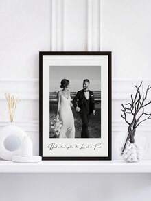 可定制简约设计相框，桌面或壁挂式相框，房间装饰礼品创意，适合情人节装饰，1 件装，高品质，时尚定制，个性化，独特，送给男朋友/女朋友的理想礼物，适合情人节、周年纪念日、婚礼、客厅、家居、生日、毕业典礼等场合。 - 彩色 - 查看 4