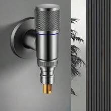 1pc Stainless Steel Mini Faucet, 4-Thread Universal Washing Machine Faucet, Household Bathroom Stainless Steel Faucet, Quick-Open Faucet With Shut-Off, Single Cold Wall-Mounted Faucet Kitchen Items Kitchen Accessories Kitchen Kitchen Tools - Multicolor - View 9