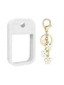 2pcs Touchland 1oz (30ml) Hand Sanitizer Spray Bottle Protective Case, 26 Flower & Letter Spray Bottle Marker, Silicone Anti-Drop Anti-Collision Protective Case With Keychain Design, Easy To Carry For Travel, Can Be Hung On Bags, Keys Or Children's Backpacks, Wear-Resistant, Waterproof, Reusable Protective Case For Touchland Hand Sanitizer Spray, Travel, Outdoor, Gifts, Halloween Gifts, Christmas Gifts