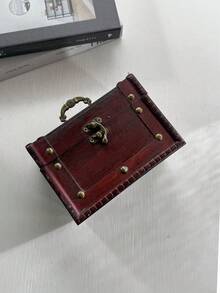 1pc Square Multi-Color Retro Personalized Jewelry Storage Box, Suitable For Home Decor, Jewelry & Accessory Storage, And Holiday/Birthday Gifts - Multicolor - View 12