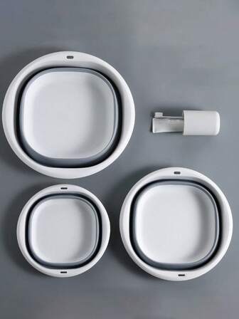 3/1 st hopfällbart handfat, toaletttillbehör, bärbart handfat för husbil, handfat för grönsaker, korg för smutsiga kläder, underklädestillbehör, toalettartiklar, tandborste, tandkräm, duschgel, förvaringskorg för bodylotion