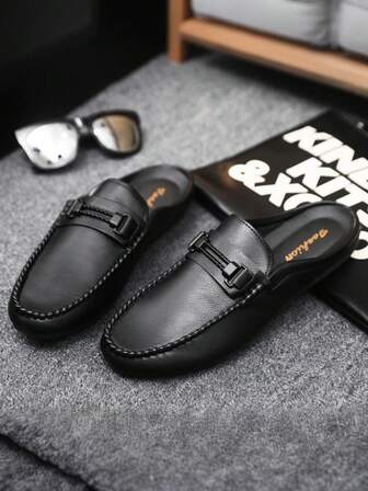 Men's Fashion Business Formal Shoes, Comfortable Soft Bottom Leather Shoes, Slip-On Loafers (Product Runs Small, Suggest Ordering One Size Up)