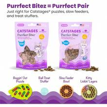 By Nina Ottosson Rainy Day Puzzle And Play Interactive Treat Puzzle Feeder For Cats 19 Hidden Treat Compartments Slow Feeder Durable And Easy-Clean 15.4 Inches Gray - Buggin Out - 查看 6