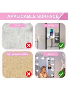 Silicone Suction Cup Phone Holder,Double Sided Suction Holder Back Of Phone Multifunctional Sticky,Anti-Slip Hands-Free,For Shower Mirror Car Selfies And Videos - Black - View 3