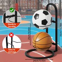 Indoor Carbon Steel 6/5/4/3/2/1 Layers Basketball Storage Rack Put Ball Football Storage Basket Placed Rack Volleyball Stand Holder Space Home Bedroom Living Room Schools - Black - View 7