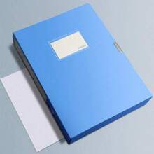 1个可折叠文件收纳盒，厚度5.5厘米/7.5厘米 - 多尺寸A4 PP材质收纳盒，适用于合同/证书 - 大容量可折叠文件收纳盒 - 节日必备，感恩节工作礼物，圣诞节文件收纳，醒目的桌面收纳，节省空间的新年用品 - 多色 - 查看 7