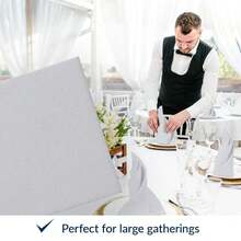 PAW - 50 Pieces Airlaid Paper Linen-Feel Napkins 16inch X 16inch, Monocolor Disposable Cloth-Like Napkins, Elegant Silver Dinner Napkins For Kitchen, Party, Wedding, Gatherings, Christmas,DinnerNapkins,Silver - 銀色 - 查看 7