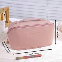 1pc Pillow-Shaped Makeup Storage Bag, Portable Cosmetic Organizer. Large Opening Design And Soft Grip, Ample Interior Space To Hold Skincare And Makeup Products, Unisex. Essential For Travel And Trips