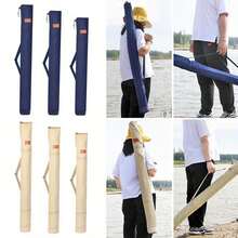 1pc Multifunctional Fishing Tackle Storage Bag, Large Capacity Folding Portable Fishing Rod Bag, Canvas Pouch For Fishing Accessories Durable Oxford Cloth Fishing Tackle Storage Bag, Large Capacity Folding Portable Umbrella Pouch, Multifunctional Canvas Rod Case, With Multiple Compartments For Outdoor Fishing Gear Organization - Multicolor - View 1