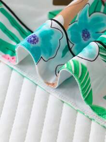 2pcs Sloth Print Casual Women Pajama Set, Lapel Button Short Sleeve Top And Elastic Waist Shorts, Elegant Ladies Sleepwear Homewear - Mint Green - View 7