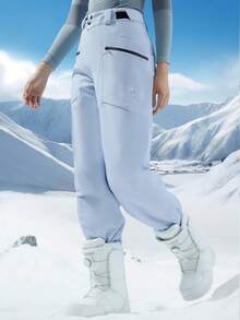 CAMEL CROWN 女士户外滑雪裤，防风防水宽松保暖冬季雪裤 - 寶寶藍 - 查看 9